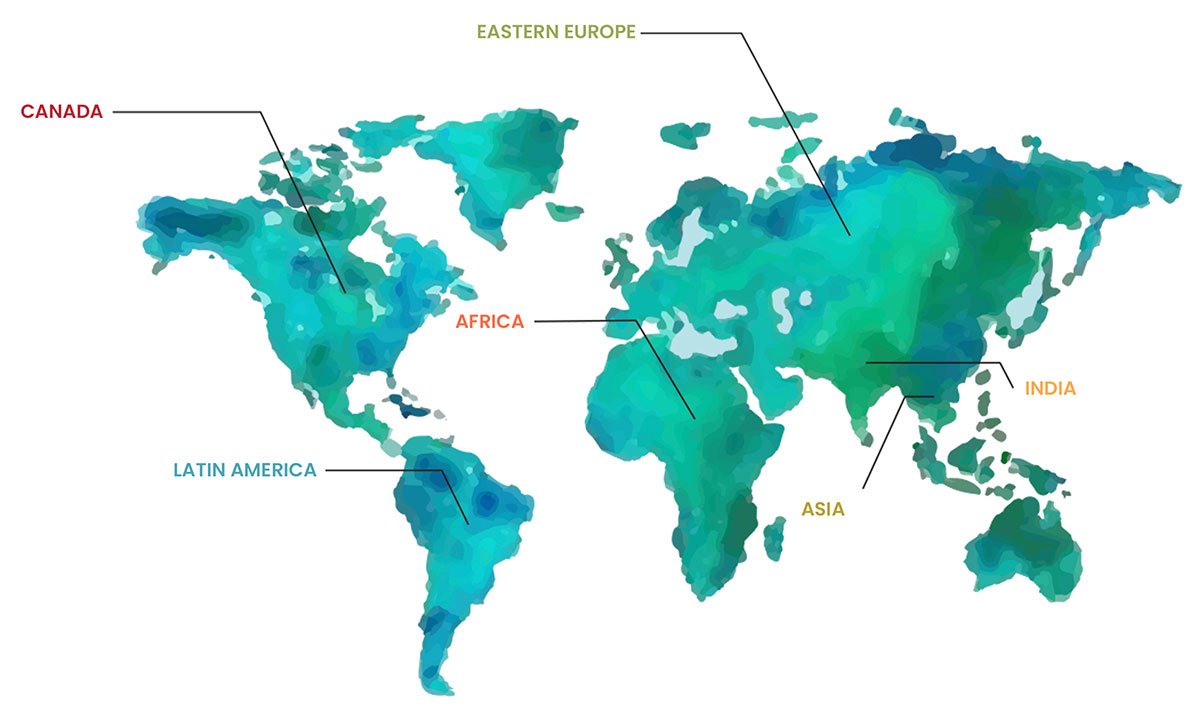 A map of the world